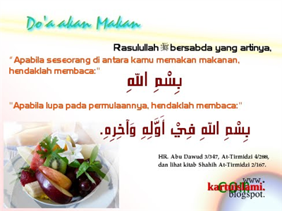 Do'a Sebelum Makan