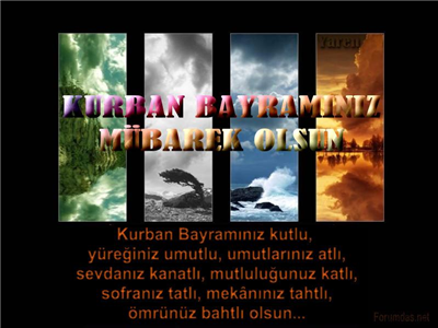 KURBAN BAYRAMINIZ MÜBAREK OLSUN