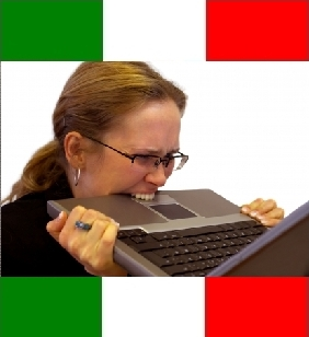 tipico link dell'italiana frustrata e impulsiva: \"Cosa aspetti?? Sbattimi al muro! Trombami! Strapazzami! È tutto un equilibrio sopra la follia.\" 