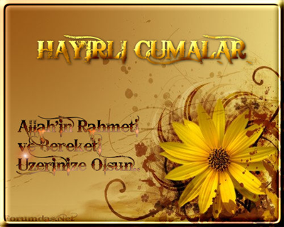 Allah'ın rahmet ve bereketi üzerinize olsun. Hayırlı Cumalar...