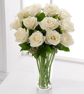 white roses -bouquet