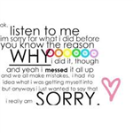 Apologies