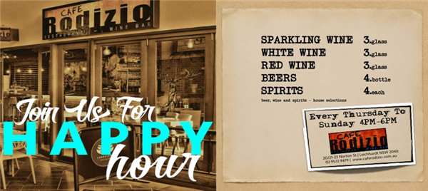 Join Us For Happy Hour