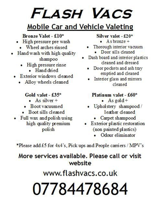 Flash Vacs Valeting