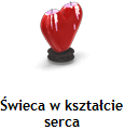 Świeca w kształcie serca