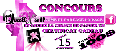 Certficat cadeau de 100$ QUEBEC X SHOP