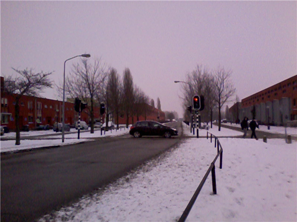Busbaan in snow