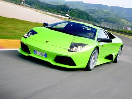 green racing car