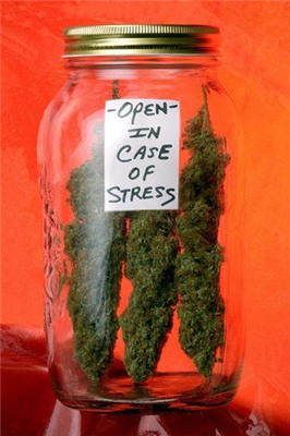 Jar of marijuana