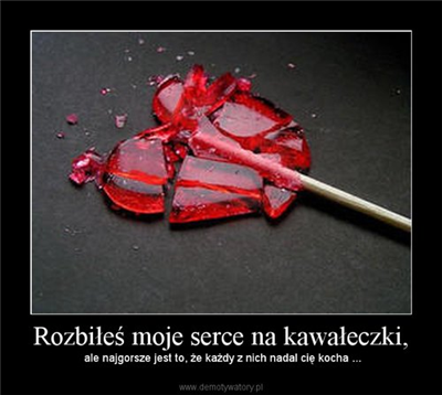 Wiem, to boli...