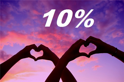 10%