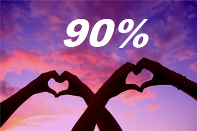 90%