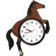horse with clock in stomach