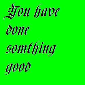 safe card (you have done somthing good)