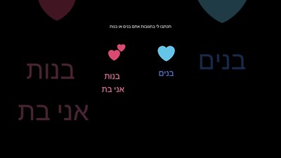 את/ה בן או בת?♂️/♀️
