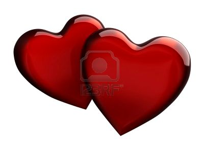 Dos corazones rojos