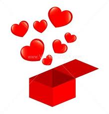 Caja de regalo en forma de corazón