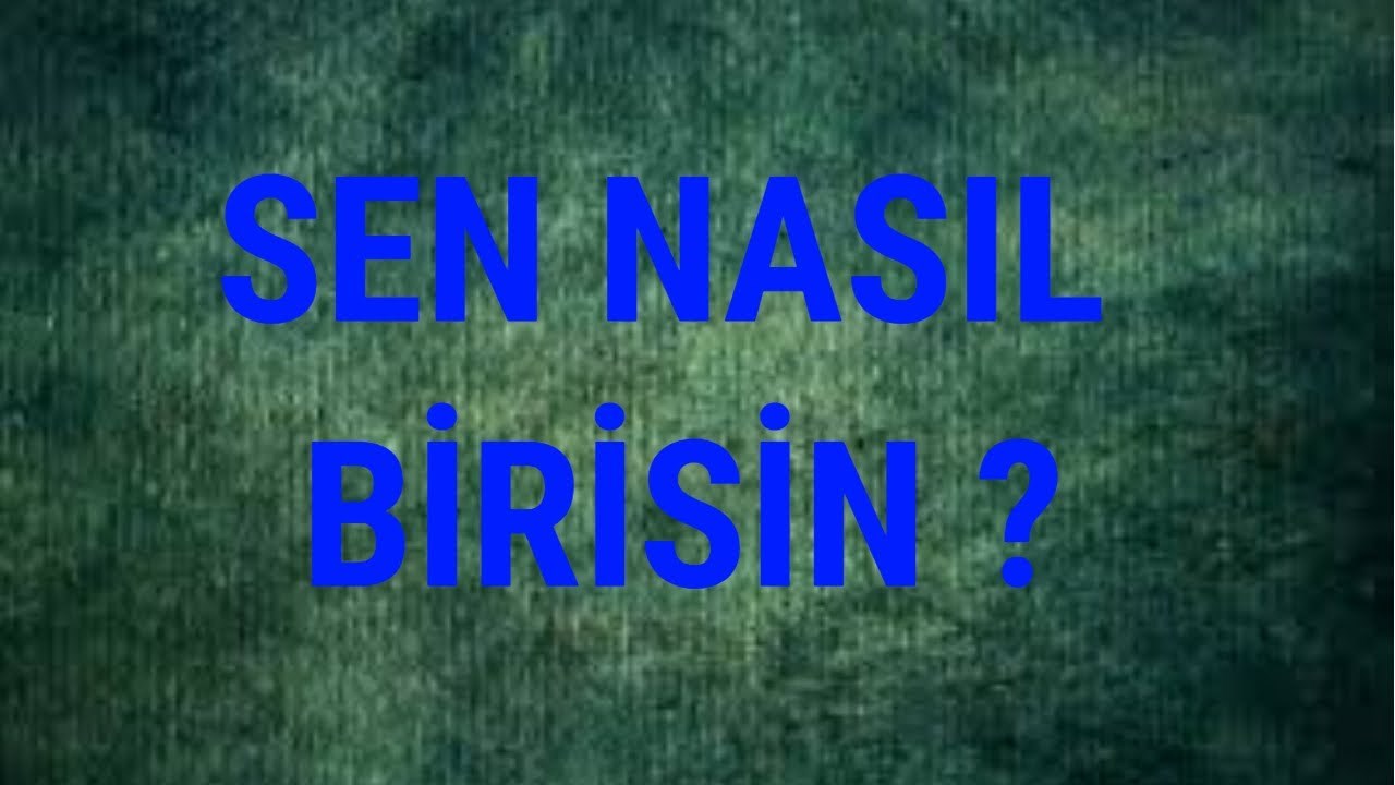 Sen Nasıl Birisin? 