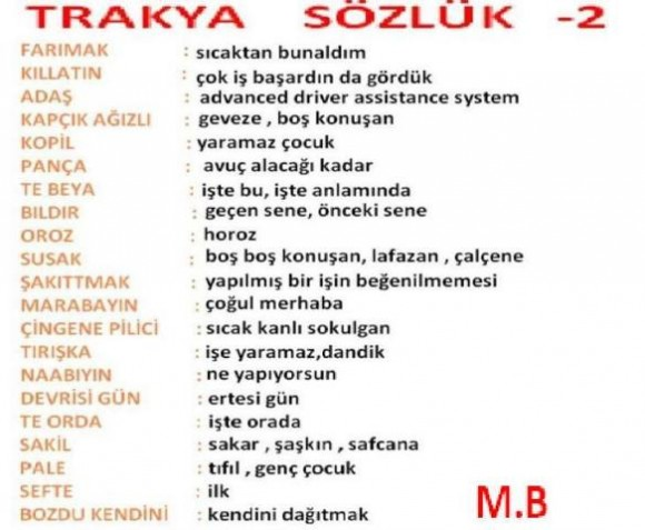 Ne Kadar Trakyalısın 