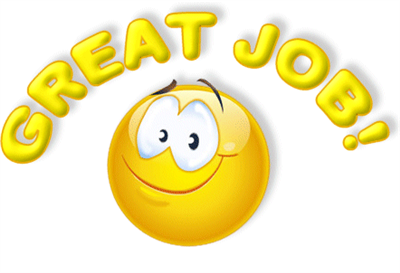 \"Great Job\" sticker