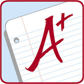 \"A+\" sticker