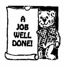 \"Job Well Done\" sticker