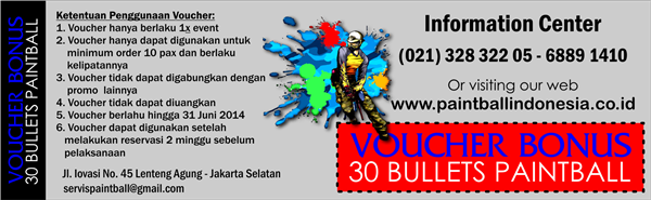 Voucher 30 bullets paintball