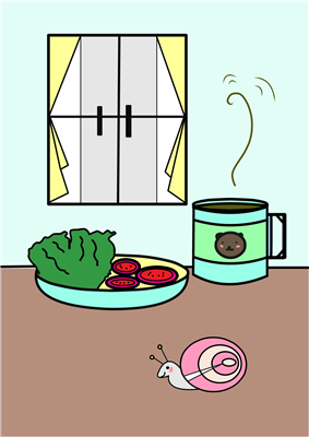 Green tea snail