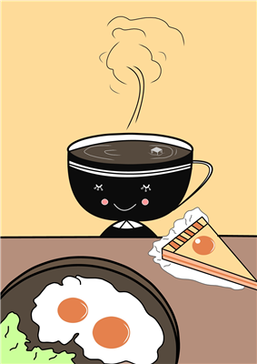 Warm coffee