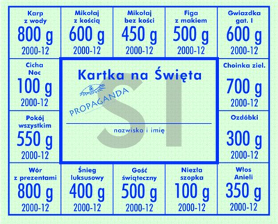 Kartki na żywność