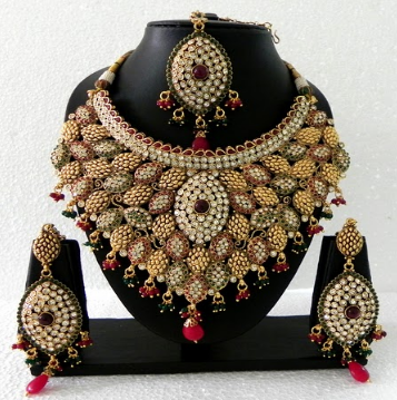 Bridal Necklace Set with Ear Ring