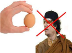 Throw Egg To Kaddafi