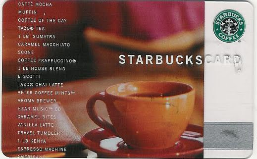 $10 Giftcard to Starbucks
