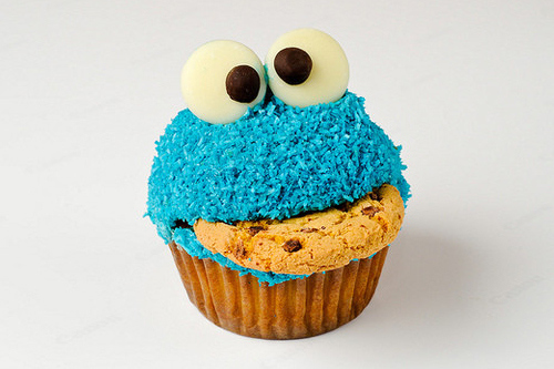 Cookie Monster Cupcake