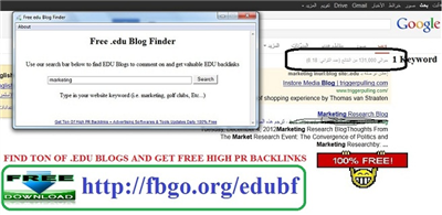 Free .EDU Blog Finder