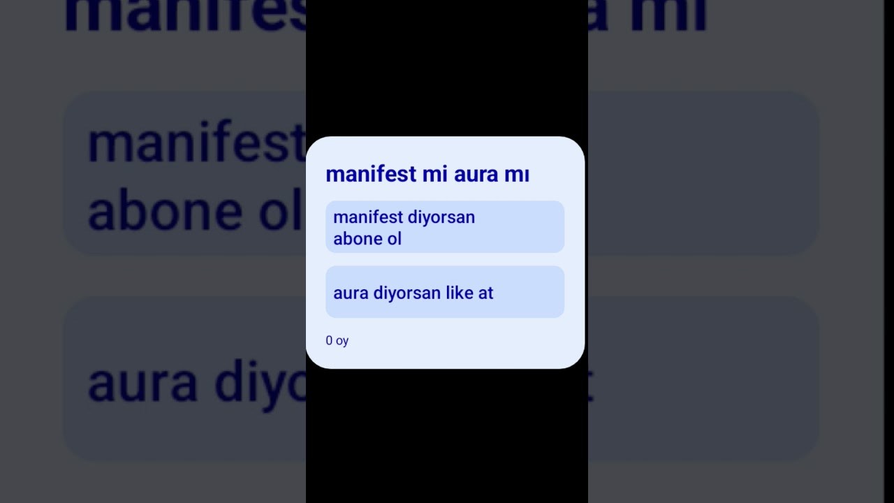 Manifest mi?Aura? 