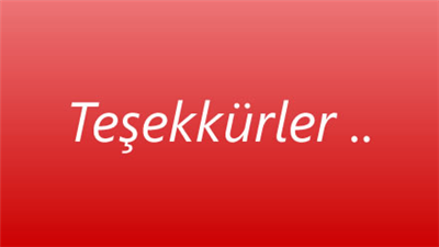 teşekkür