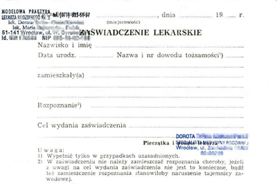 Zwolnienie lekarskie