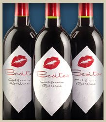 Bottles of Besitos Wine