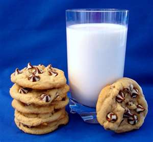 a tray of Milk and Cookies For Santa