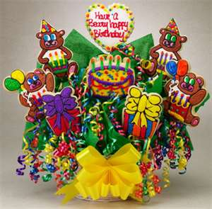 a Basket of Happy Birthday Cookies