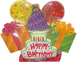 a Basket of Happy Birthday Cookies