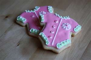 a plate of It's a Girl Cookies