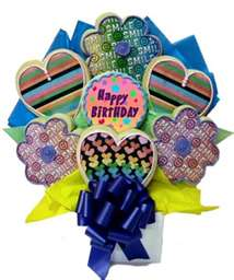 a Basket of Happy Birthday Cookies