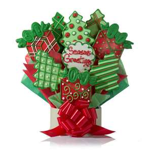 a basket of Christmas Cookies