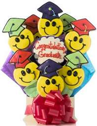 a basket of Graduation Cookies