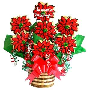 a basket of Christmas Cookies