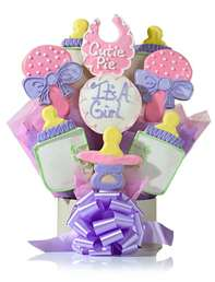 a basket of It's a Girl Cookies