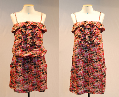 Vestido floral em viscose