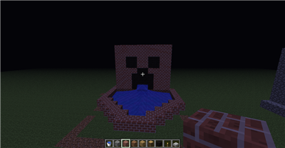 a brick creeper fountain